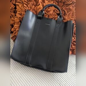 Elegant Black Leather Briefcase